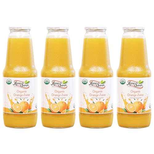 USDA Certified Organic Orange Juice (33.8 oz, 4 Pack)