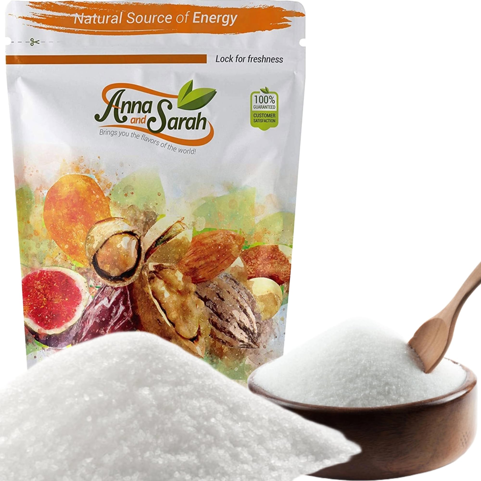 Anna and Sarah 1.5 Lbs Monk Fruit Sweetener with Erythritol, Plant-Based Sugar Alternative, Kosher, NON GMO, Vegan in Resealable Bag, 24 Ounce