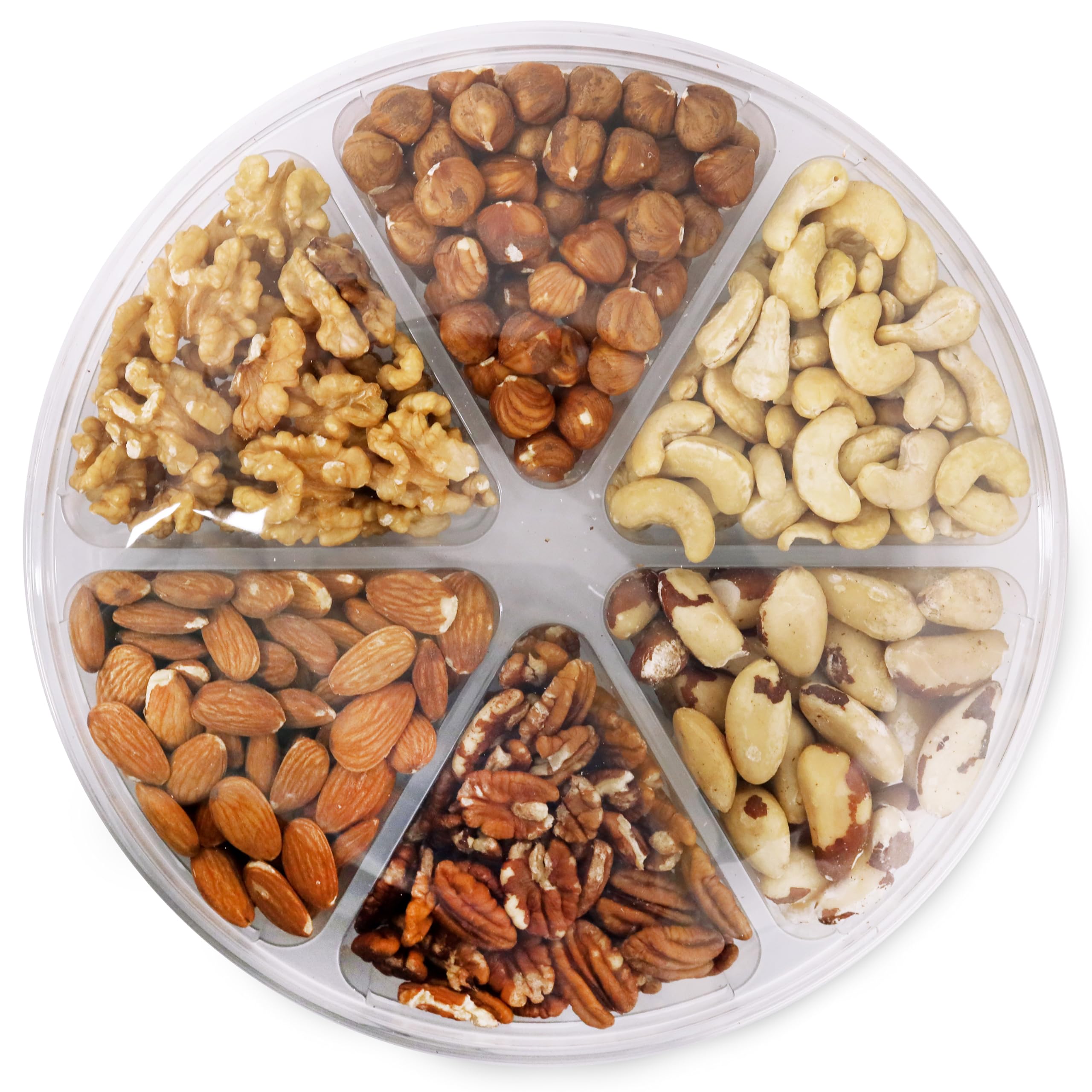 Anna and Sarah Freshly All RAW 6 Variety NUTS in Tray- 24 Oz Healthy Protein Food, All Natural, Vegan, Kosher NON GMO Pecan-Oregon-Almond-Mix-Macadamia-California Pistachios For Party, Birthday ,Gift for Men Women Family