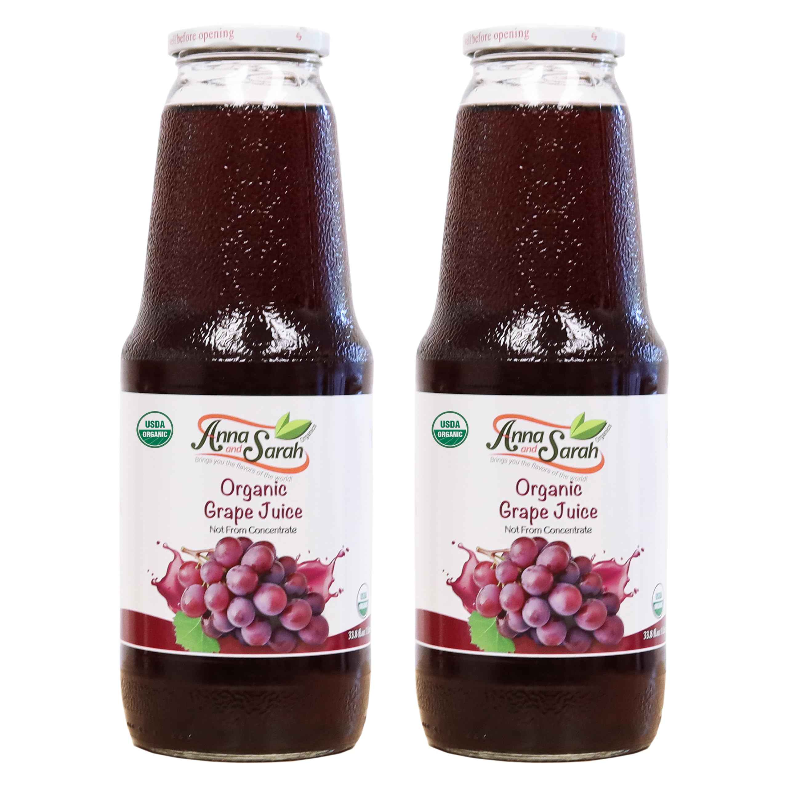 Organic Grape Juice 33.8 oz 2 Pack - USDA Certified