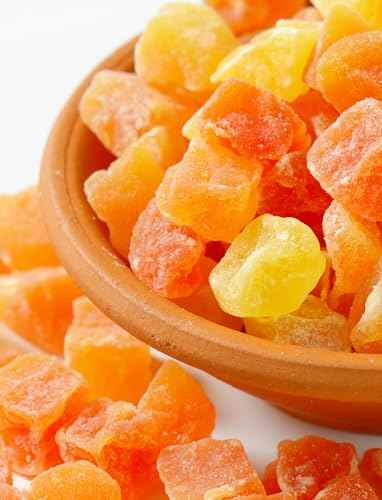 Anna and Sarah Dried Tropical Fruit Trio Diced Pineapple-Diced Mango-Diced Papaya In Resealable Bag, 16 oz
