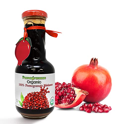 USDA Organic Pomegranate Molasses (1 Pack) 12.35 Oz - Gluten Free - 0