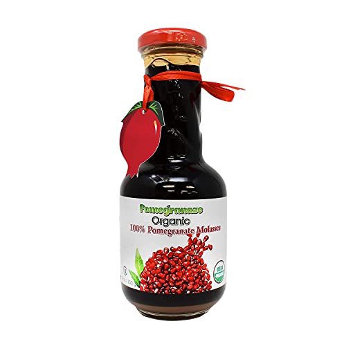 USDA Organic Pomegranate Molasses (1 Pack) 12.35 Oz - Gluten Free