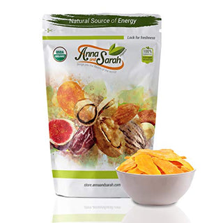 Dried Organic Mango, No Sugar Added, No Preservatives, Al-Natural, Premium Quality in Resealable bag 3 Lbs