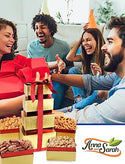Tower Box, Caramel Popcorn, California Pistachio, Mini Pretzel, Cinnamon Pecan, Birthday Party, Gifts for Men, Fathers, Dad, Women, Friends