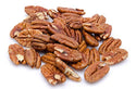 Shelled Pecans on the white ground by Anna and Sarah