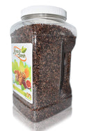 Organic Raw Cacao Nibs Plant-Based in Four Pounds Jar on the white ground left front by Anna and Sarah
