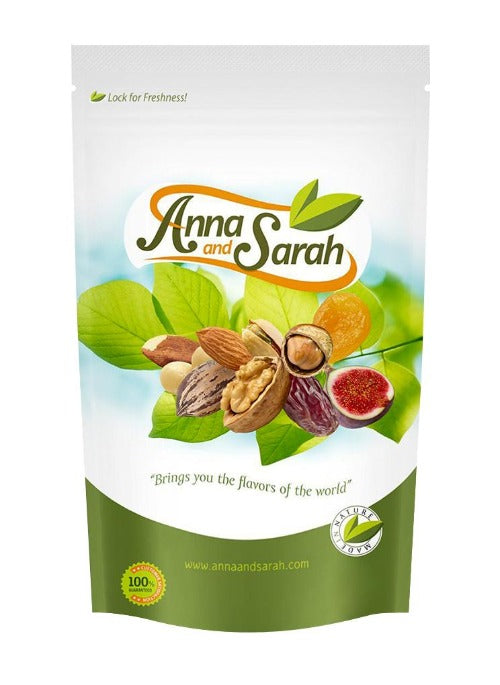 Raw Brazil Nuts on white ground in resealable pack by Anna and Sarah