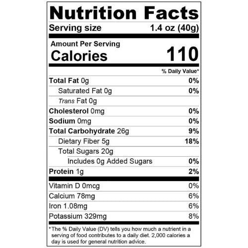 Black mission figs Nutrition label by Anna and Sarah
