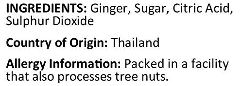 Dried Crystallized Ginger Ingredients Country and Allergy Info by Anna and Sarah