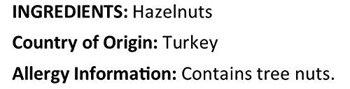 Organic Raw Turkish Hazelnuts (Filberts) Ingredients ( Hazelnuts ) Country of Origin ( Turkey ) Allergy Info ( Contains tree nuts )