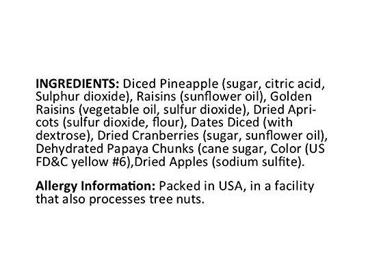 Mini Fruit Trail Mix Ingredients and Allergy Information by Anna and Sarah