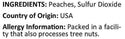 Dried Fancy Peaches Ingredients Country and Allergy Info by Anna and Sarah
