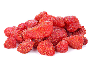 Dried Strawberries presented in white background by Anna and Sarah