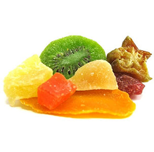 Tropical Mix Dried Fruit on the white ground by Anna and Sarah